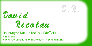 david nicolau business card